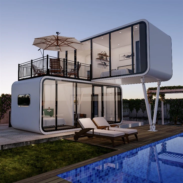 Dvojitá vrstva prefabální malý dům